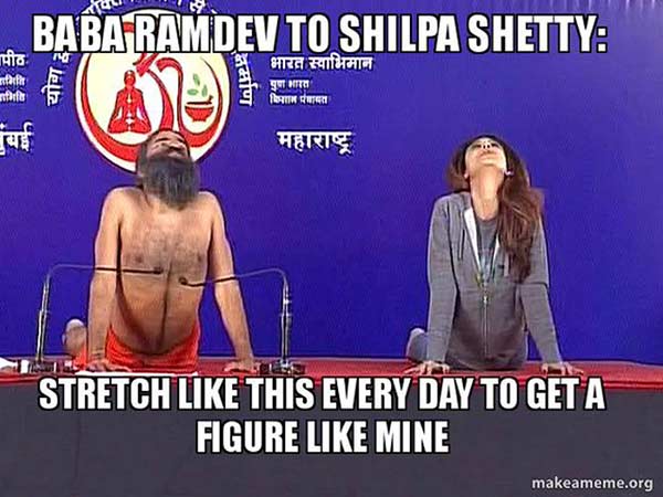 Top 6 memes on Shilpa - Ramdev yoga show