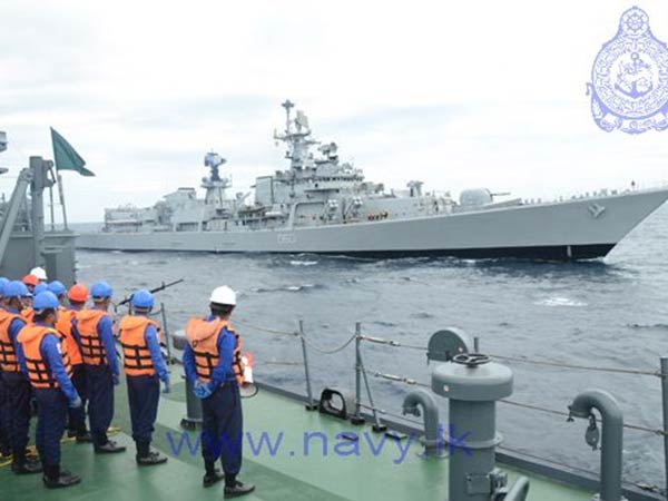 Sri Lanka Navy conducts exercise with Indian ships