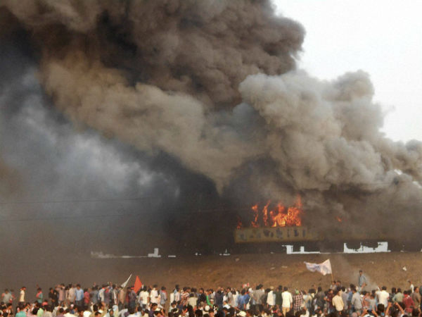 Violent Quota Protests In Andhra, Train Coaches Set On Fire Violent Quota Protests In Andhra, Train Coaches Set On Fire