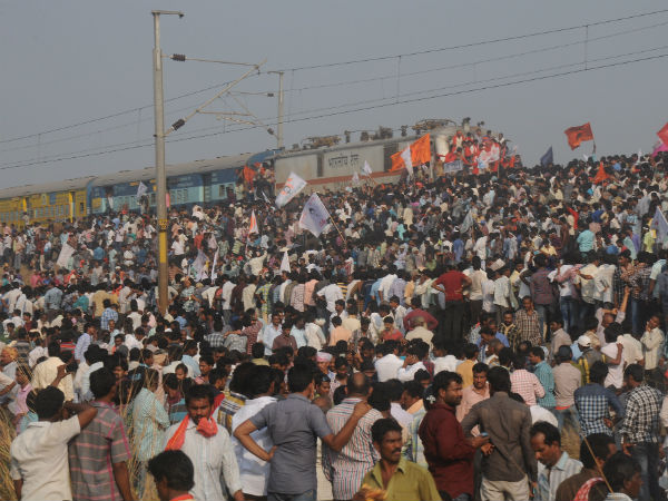 Violent Quota Protests In Andhra, Train Coaches Set On Fire Violent Quota Protests In Andhra, Train Coaches Set On Fire
