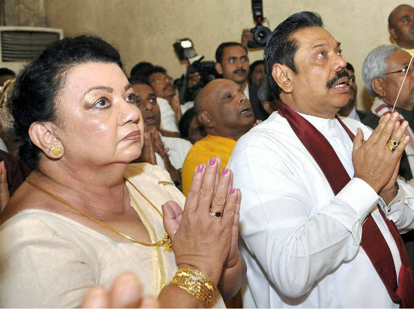 Former Sri Lankan President Mahinda Rajapaksa's wife was interrogated on Monday Former Sri Lankan President Mahinda Rajapaksa's wife was interrogated on Monday