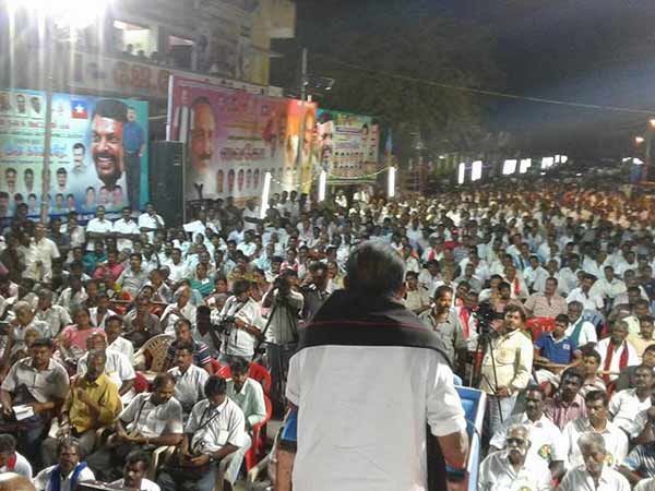Not crowd in MNK's Dindigul public meeting