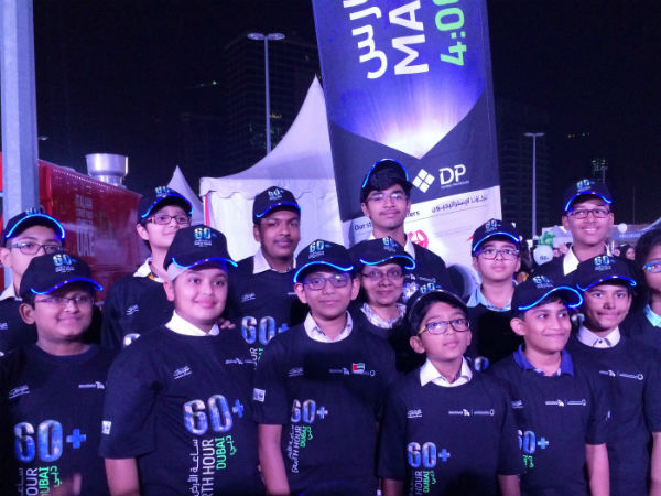 Earth hour observed in Dubai 