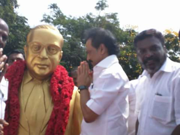 Stalin and Tirumavalavan join hands in Ambedkar birthday
