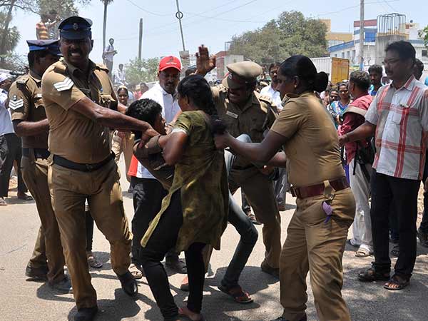 Makkal Adhikaram protest 