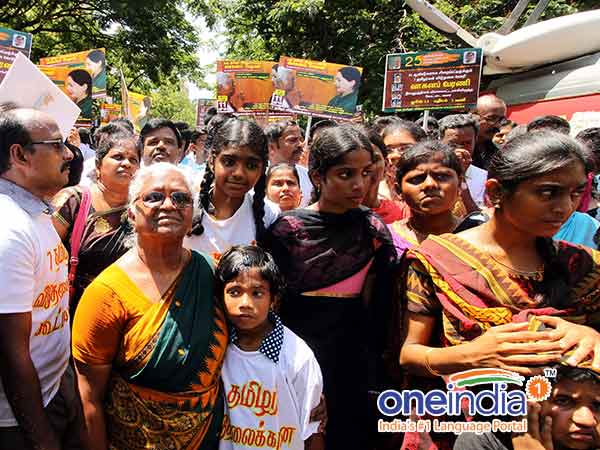 Rally from Chennai egmore to secretariat for 7 Tamils release