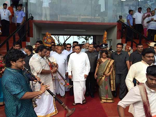 Modi, Maithripala jointly inaugurate renovated Duraiappah Stadium in Jaffna Modi, Maithripala jointly inaugurate renovated Duraiappah Stadium in Jaffna