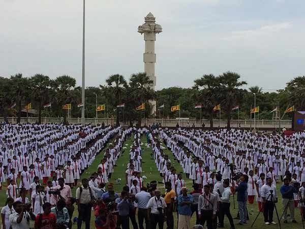 Modi, Maithripala jointly inaugurate renovated Duraiappah Stadium in Jaffna Modi, Maithripala jointly inaugurate renovated Duraiappah Stadium in Jaffna