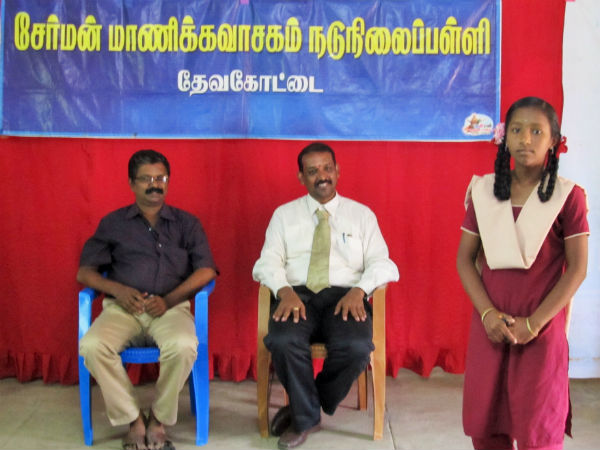 Singapore reseracher visits Devakottai school