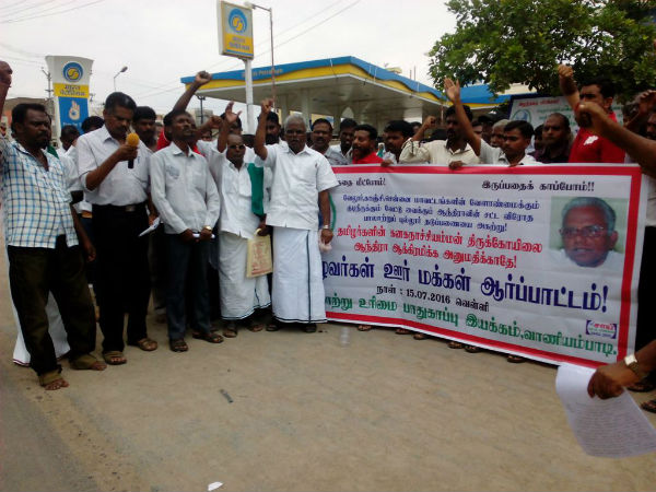 Protest against Check Dam in Palar