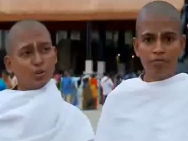 மொட்டை அடித்தனர்