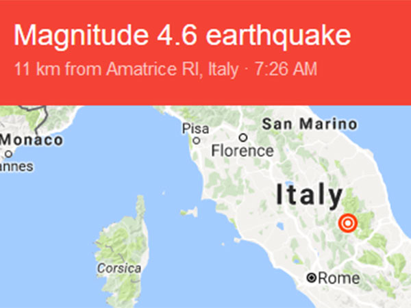Earthquake strikes Italy