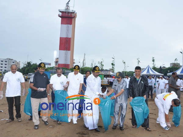 International Coastal Clean up Day: Navy, Coast Guard clean Marina Beach