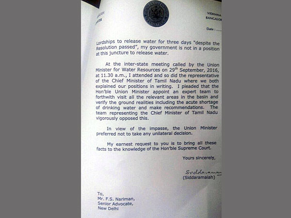 Nariman replies to CM saying would not argue for the Karnataka