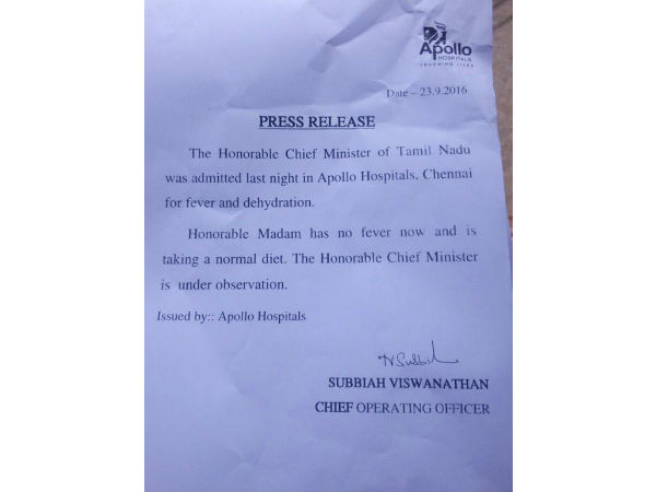 Apollo hospital released it's 5th bulletin on Jayalalithaa's health on Tuesday 