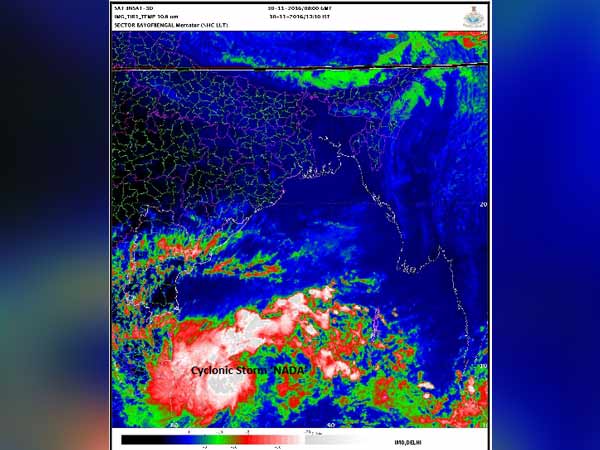 Cyclone Nada in Bay of Bengal 
