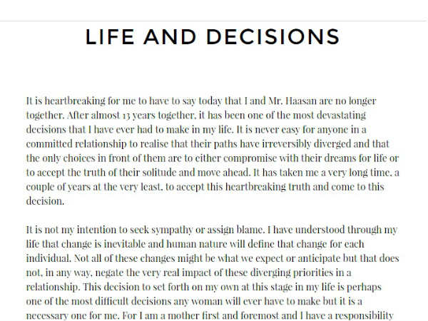 சென்னை: நடிகர் கமலஹாசனும், நடிகை கௌதமி இருவரும் கடந்த 13 ஆண்டு காலமாக சேர்ந்து வாழ்ந்து வருகின்றனர். இவர்கள் இருவரும் பிரிவதாக கௌதமி இன்று தனது டுவிட்டர் பக்கத்தில் அறிவித்துள்ளார். இதுகுறித்து தனது டுவிட்டர் பக்கத்தில் மகள் சுப்பலட்சுமி எதிர்காலத்தை முன்னிட்டு கமலஹாசனை விட்டு பிரிவதாக தெரிவித்துள்ளார். மேலும் 29 ஆண்டுகால கமலஹாசனுடனான நட்பில் நிறைய விஷயங்களை கற்றுக் கொண்டதாகவும், தெரிவித்துள்ளார். இந்த பிரிவின் மிகுந்த கவலையுடன் தவிர்க்க முடியாத சூழ்நிலையில் இந்த முடிவை எடுத்துள்ளதாகவும் கௌதமி தெரிவித்துள்ளார். இவர் சந்திப் என்பவரை திருமணம் செய்து பின்னர் விவகாரத்து ஆன பிறகு கமலஹாசனுடன் சேர்ந்து வாழத் தொடங்கினார்.