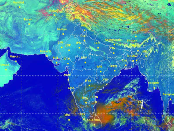 Cyclone Nada in Bay of Bengal 