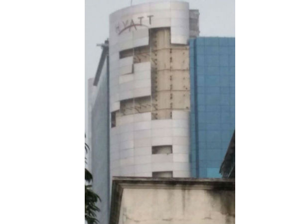 #CycloneVardah: Hyatt hotel glasses blown away 