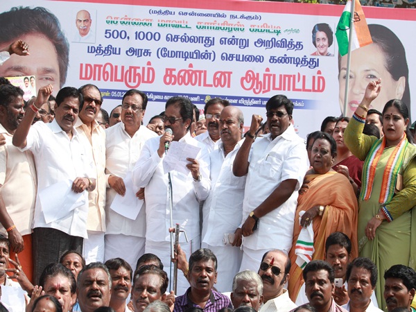  Tamil Nadu Congress Committee stage protest in Chennai