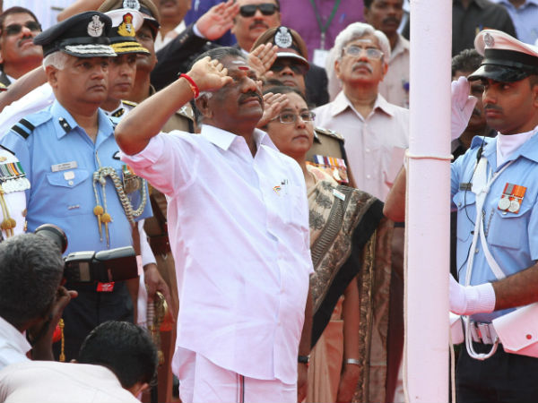 Republic day: Chief Minister O. Panneerselvam hoists the national flag Republic day: Chief Minister O. Panneerselvam hoists the national flag