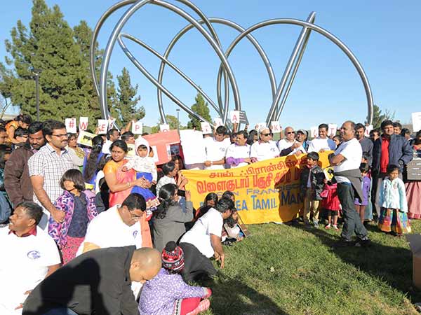 Silicon Valley tamils protest seeking Jallikattu