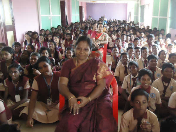 Devakottai Ramanathan delivers lecture in Karaikudi school 