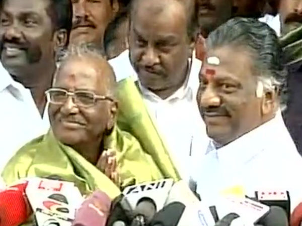 மதுசூதனன் வேட்பாளராக அறிவிப்பு மதுசூதனன் வேட்பாளராக அறிவிப்பு