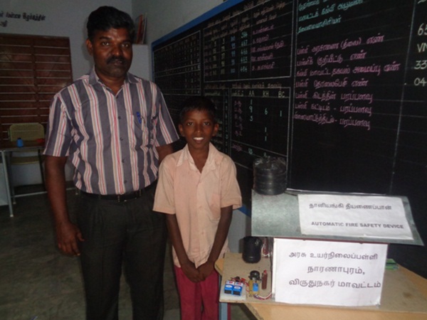 10th student develops fire safety device in sivakasi