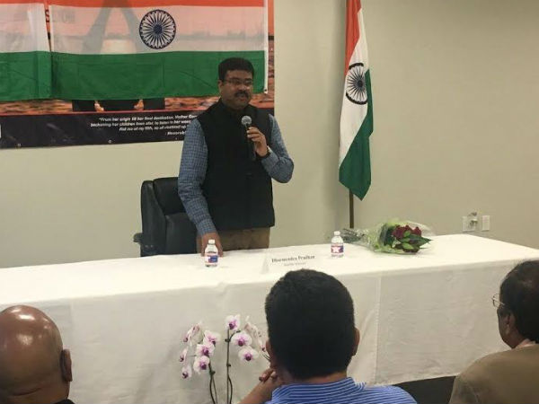  US Tamils protest against Hydro Carbon in front of Union Petrol Minister 