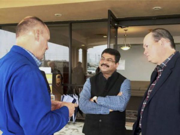 Petroleum Minister Dharmendra Pradhan's hydro carbon campaign in Houston 