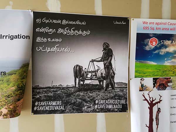 US Tamils protest in support of Tamil Nadu farmers 