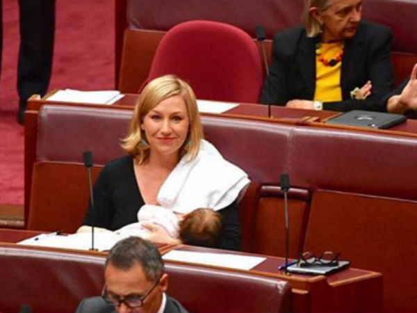 Australian senator scripts history by breastfeeding her baby in Parliament Australian senator scripts history by breastfeeding her baby in Parliament