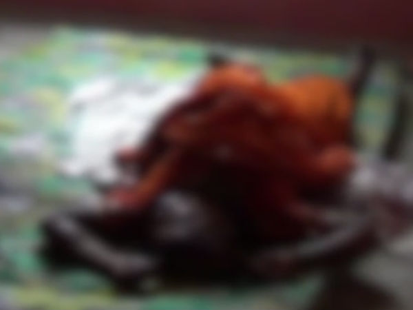 In viluppuram husband killed his wife by putting big stone on her head In viluppuram husband killed his wife by putting big stone on her head