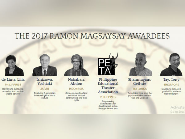 Eelam Tamil Teacher Gethsie Shanmugam a Magsaysay winner 
