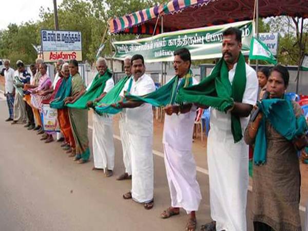 farmers protest in kovailpatti