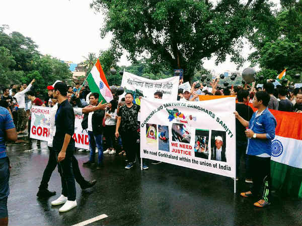 Gorkha people conducting Rally in Chennai for seeking separate Gorkhaland