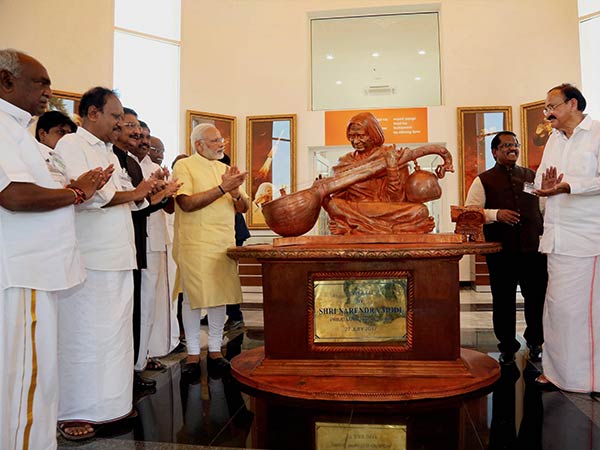 Modi inaugurate Kalam's Statue in Mani mandapam 