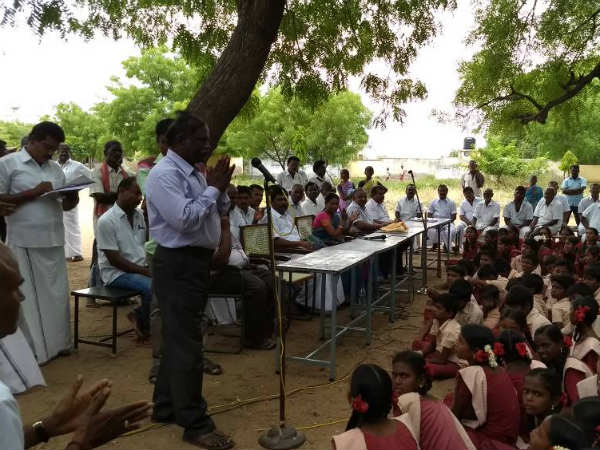 Smart Class room in village government school by american Tamil Woman