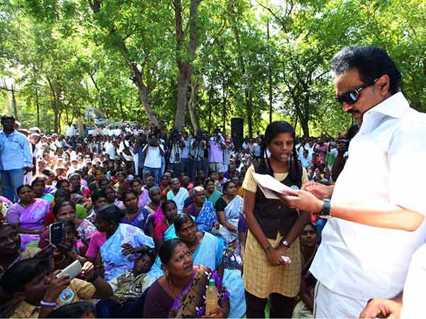 M.K.Stalin met Kathiramangalam supporters
