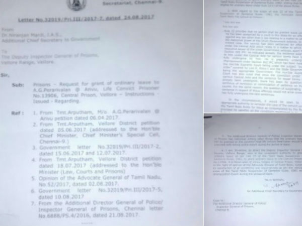 Tamil Nadu government gives one month parole to Perarivalan 