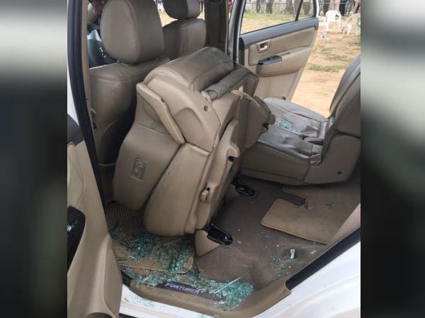  Cong VP Rahul Gandhi car attacked in Gujarat