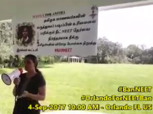 Condelence meeting for Anitha in Orlando, America 