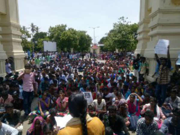 In Chidambaram Annamalai university above 2000 students protesting In Chidambaram Annamalai university above 2000 students protesting