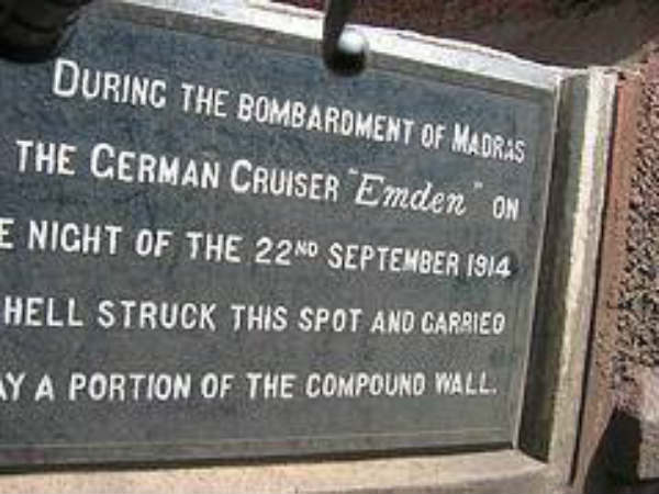 Emden, the only warship attacked Chennai