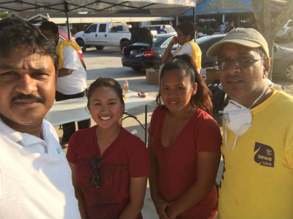 Houston Tamils in restoration of Harvey affected areas