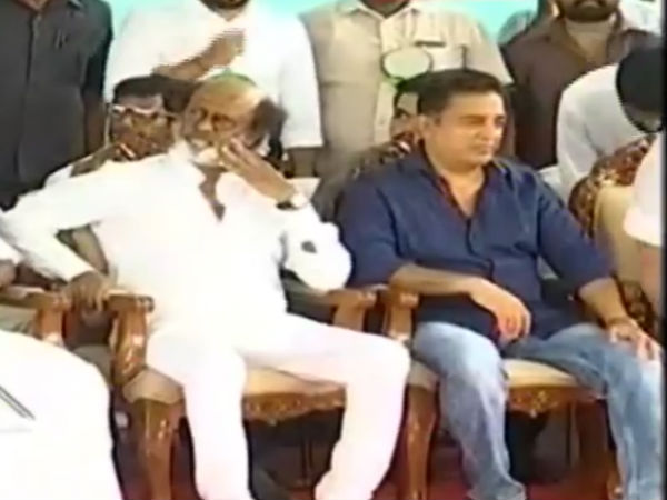 ரஜினி, கமலுக்கு பொன்னாடை 