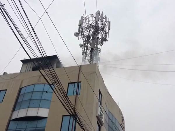 Fire at cell phone tower in Chennai 