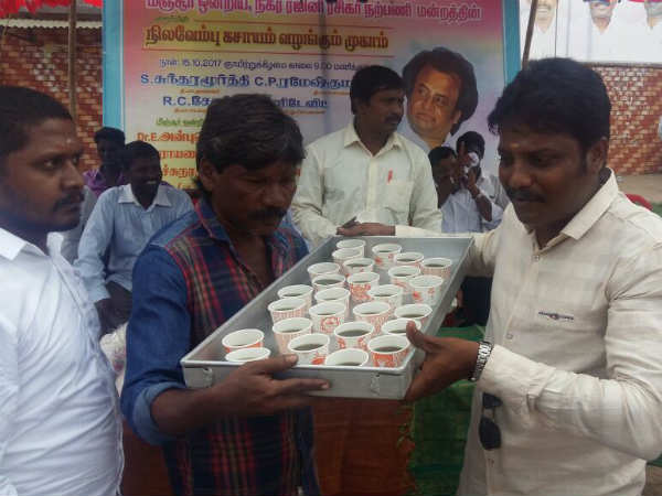 Nilavembu water for Dengue by Rajini fans