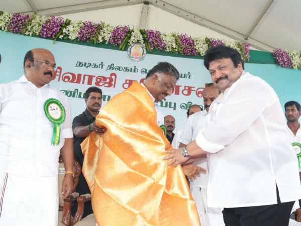 Actor Prabhu gave a request to Government to keep Karunanishi's name in Shivaji statue